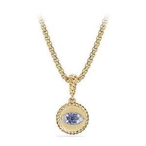 David Yurman Evil Eye Amulet Diamonds & Sapphires